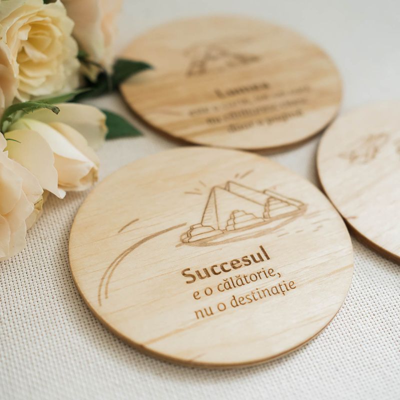 Dor de ducă - set trei coastere / suport de pahare, pentru călători