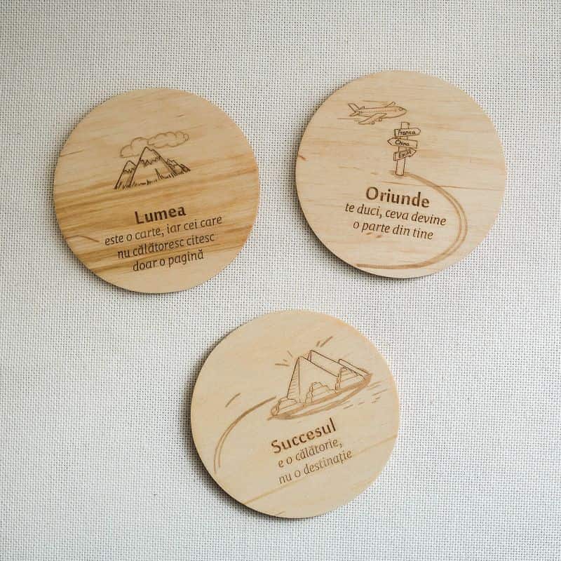 Dor de ducă - set trei coastere / suport de pahare, pentru călători