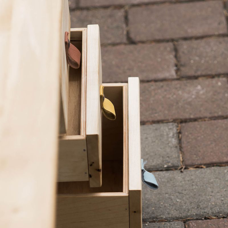 Biroul vesel - lemn de paltin și piele naturală