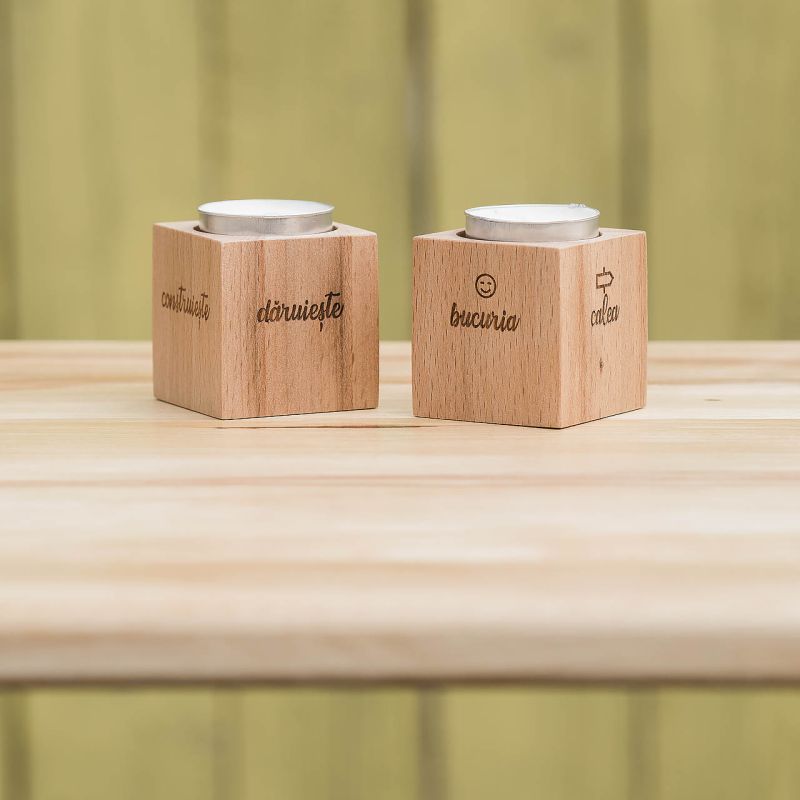 Biroul vesel - lemn de paltin și piele naturală