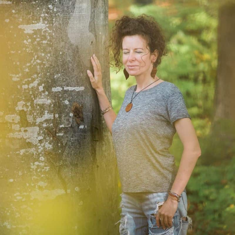 Colier Lotus din lemn de prun