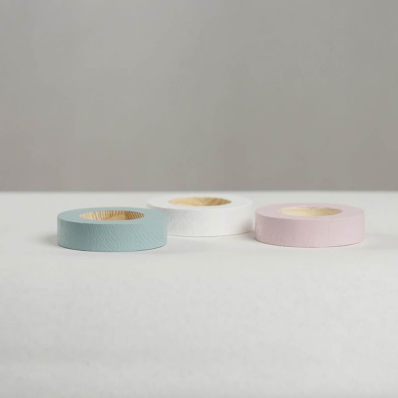 Veselie - trio de suporturi pentru lumânări din lemn masiv