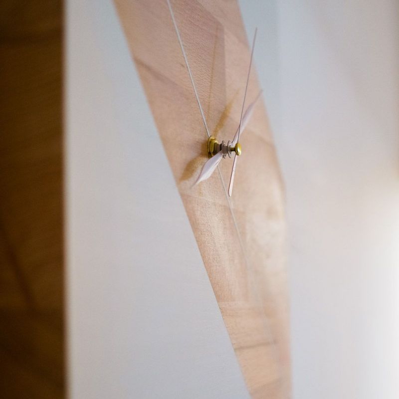 Rectangular - ceas din lemn masiv pentru perete