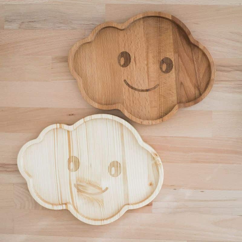 Tăviță din lemn de fag, în formă de nor